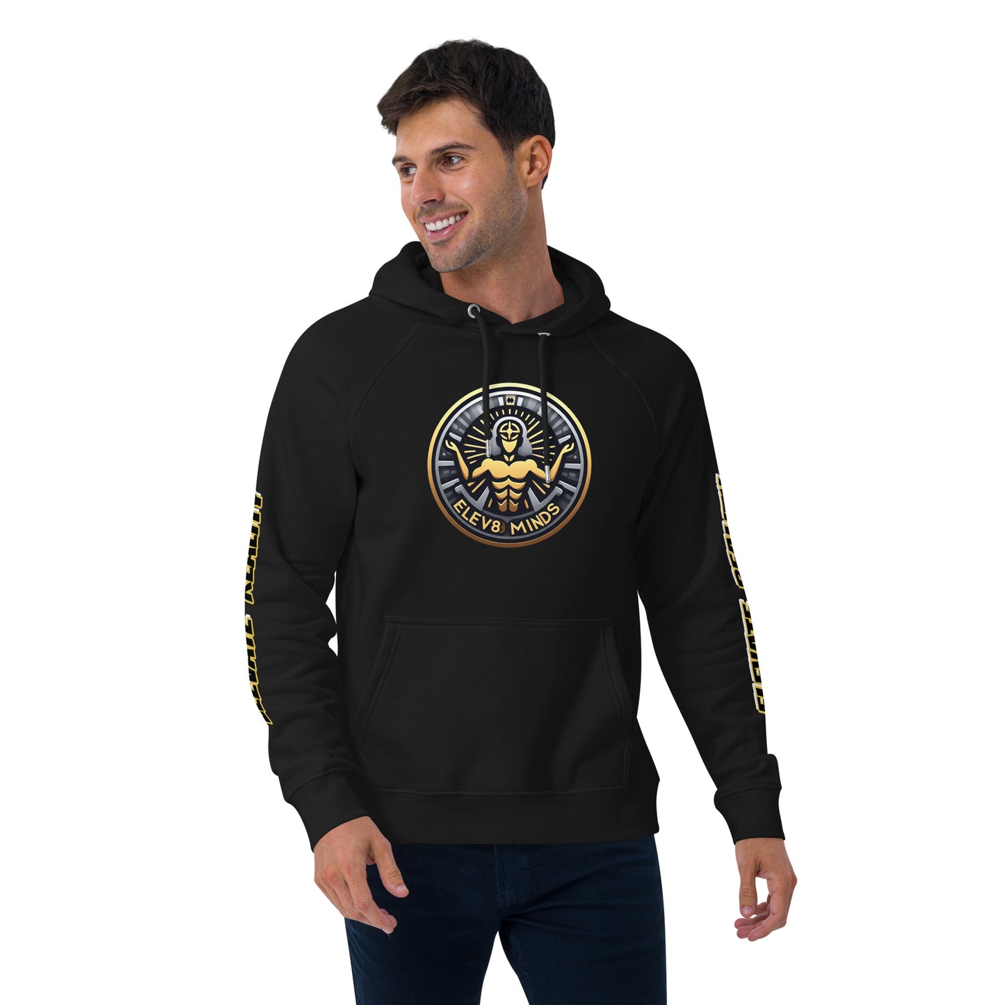 Elev8minds Adult Unisex Eco Raglan hoodie