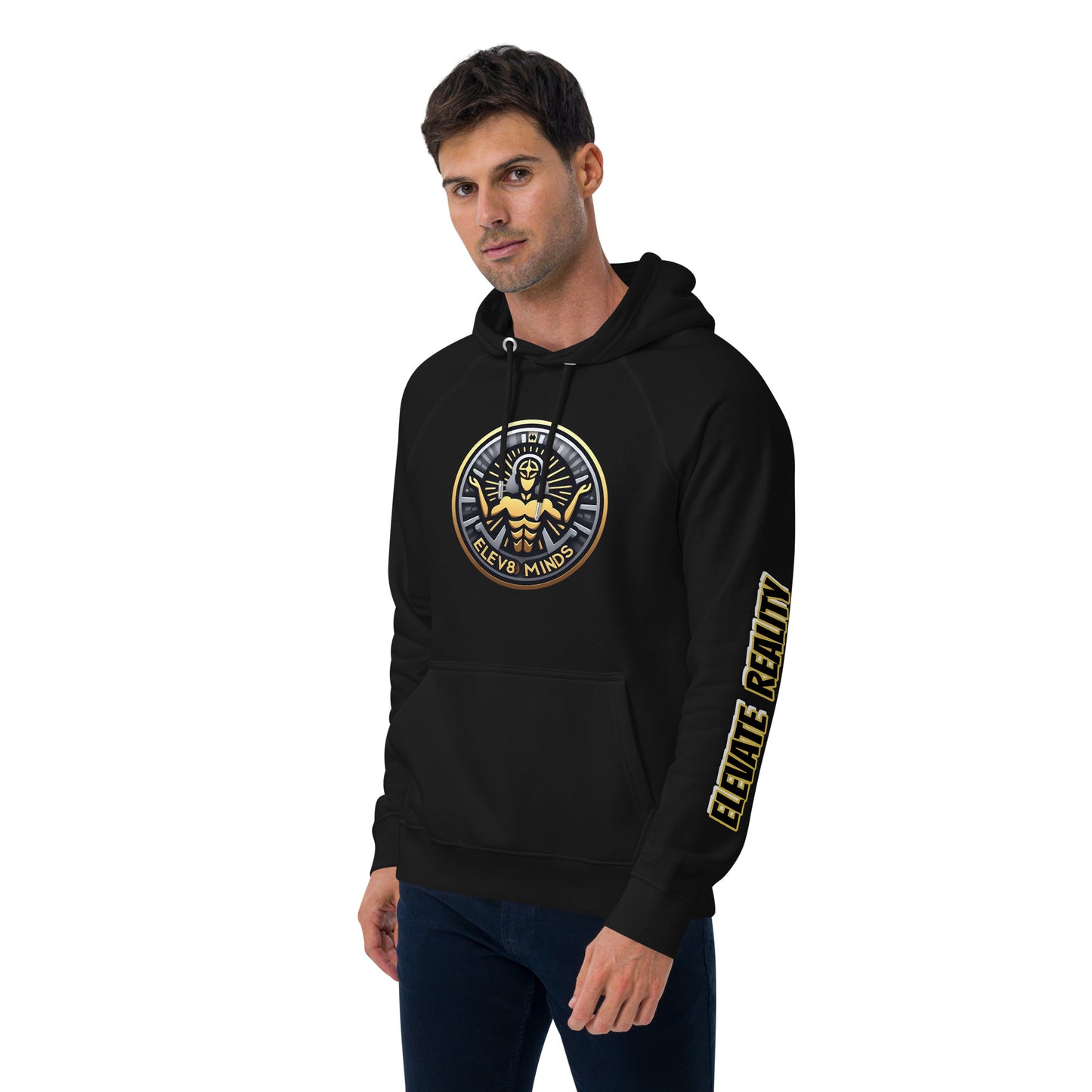 Elev8minds Adult Unisex Eco Raglan hoodie