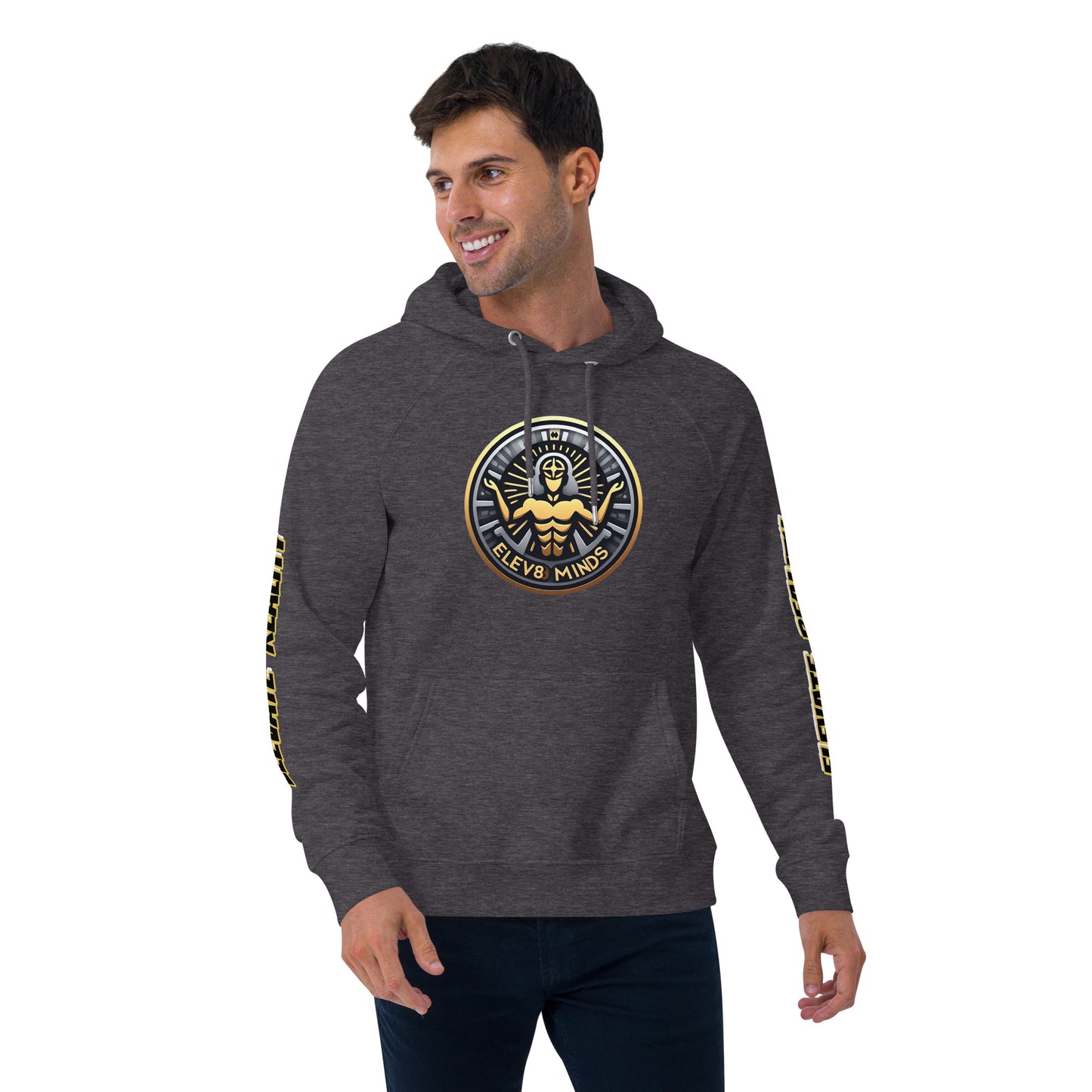 Elev8minds Adult Unisex Eco Raglan hoodie