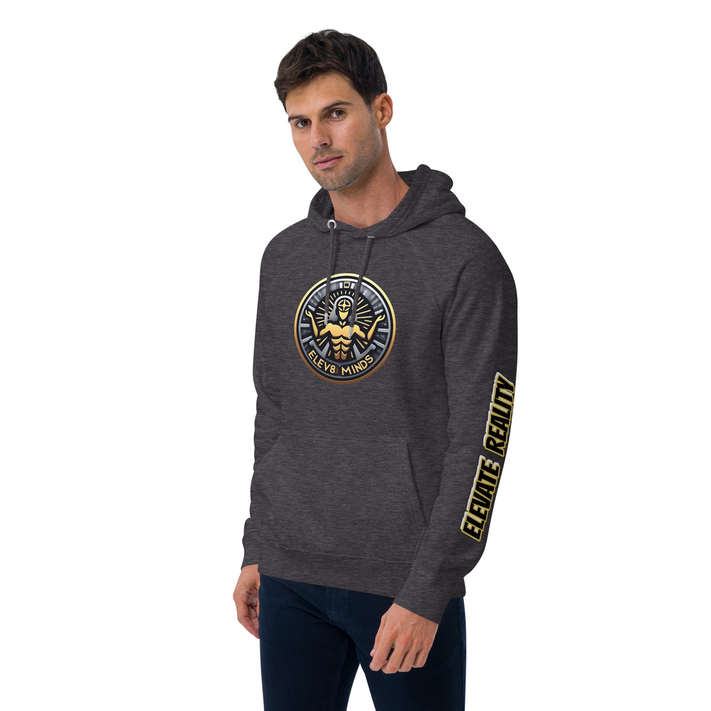 Elev8minds Adult Unisex Eco Raglan hoodie