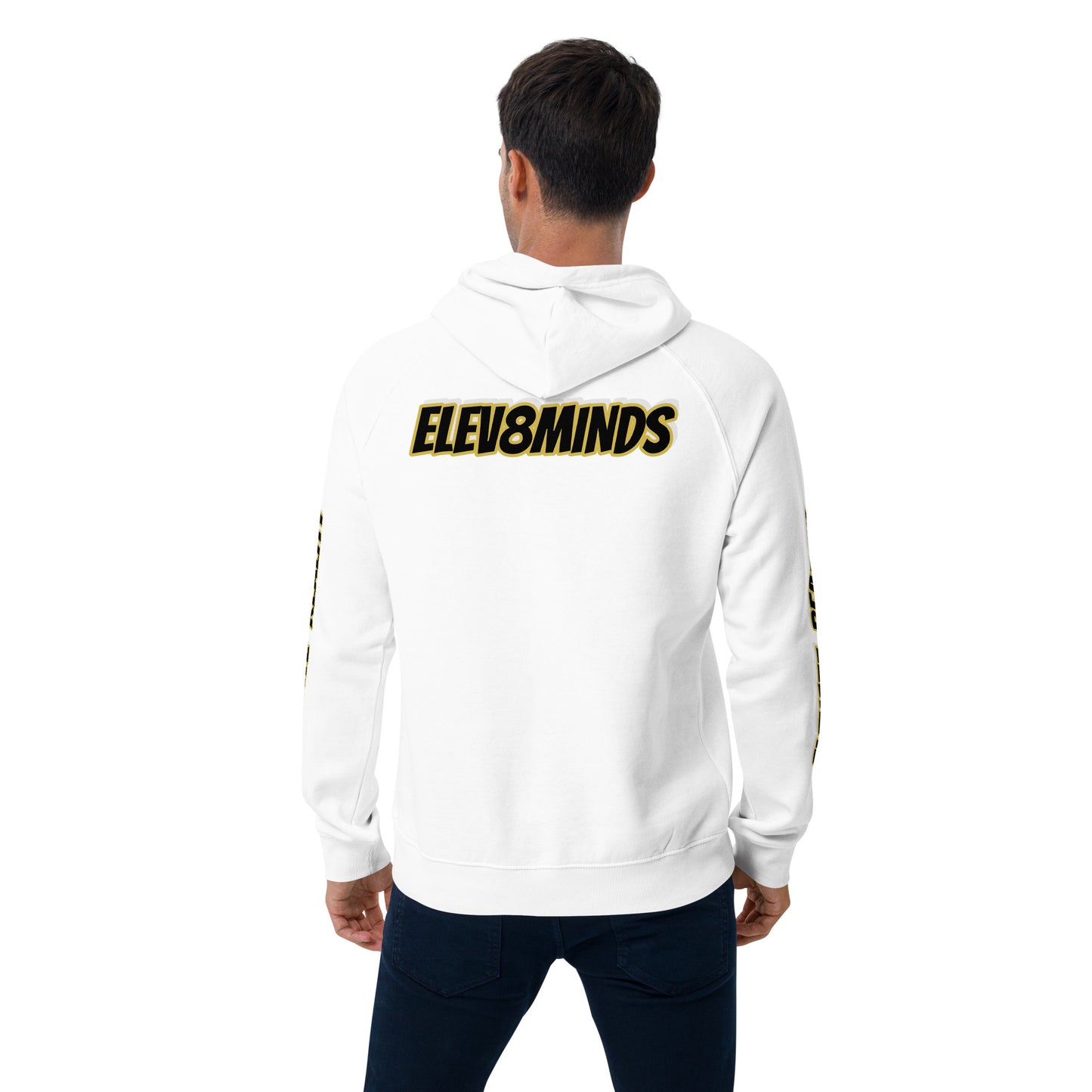 Elev8minds Adult Unisex Eco Raglan hoodie