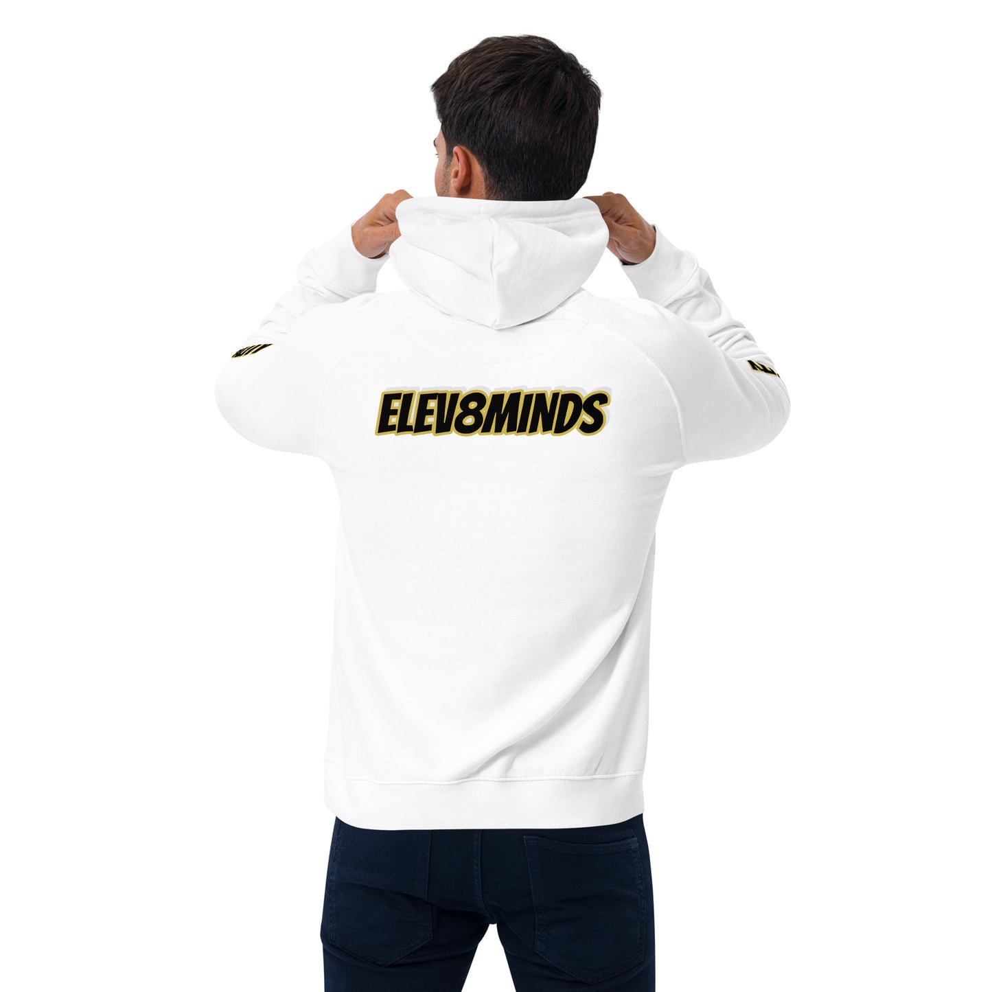 Elev8minds Adult Unisex Eco Raglan hoodie