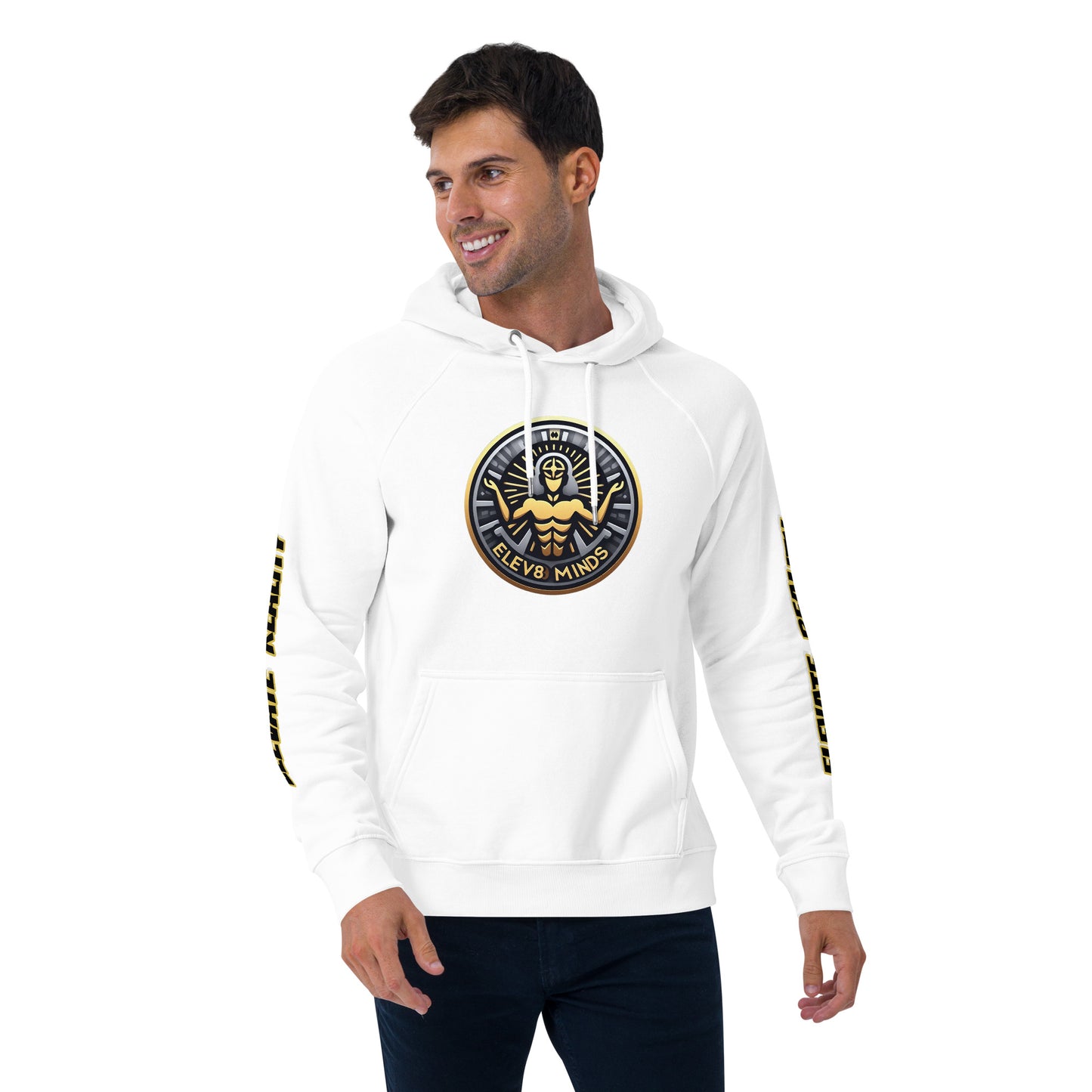 Elev8minds Adult Unisex Eco Raglan hoodie