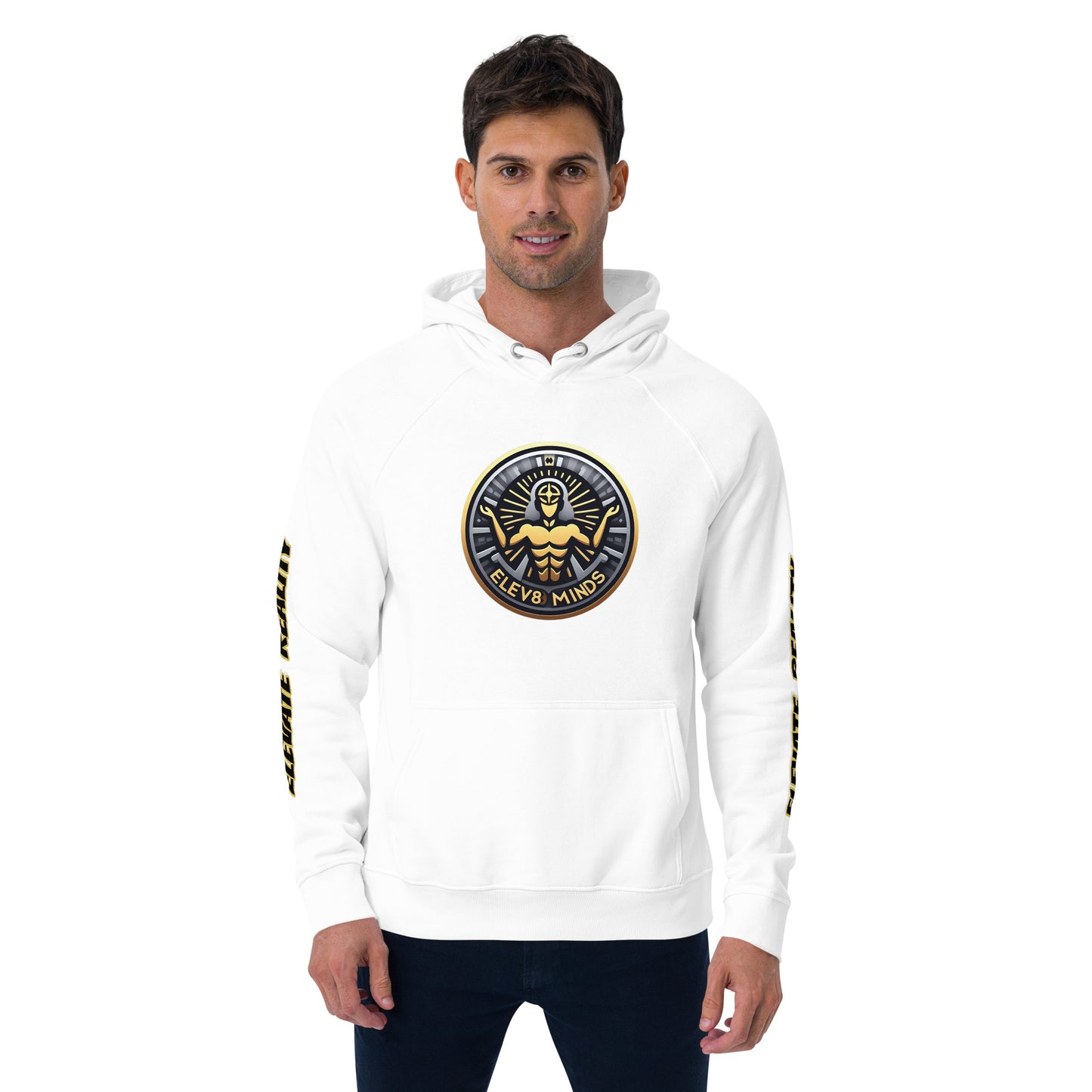 Elev8minds Adult Unisex Eco Raglan hoodie