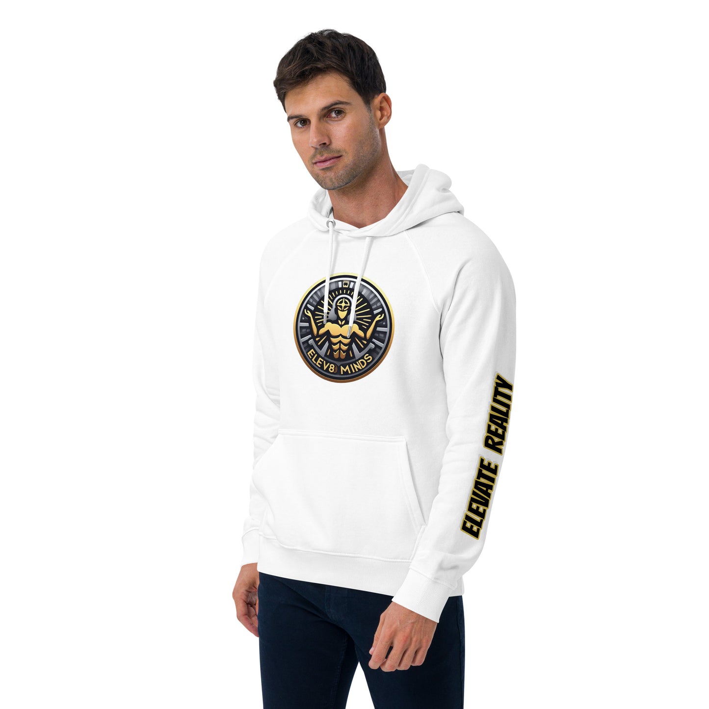 Elev8minds Adult Unisex Eco Raglan hoodie