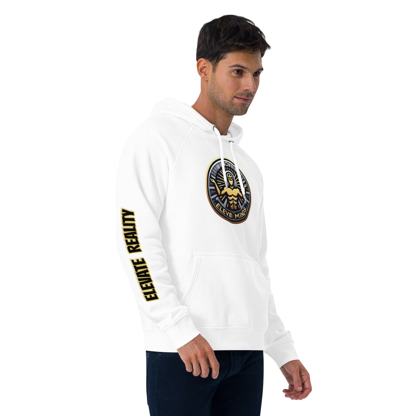 Elev8minds Adult Unisex Eco Raglan hoodie